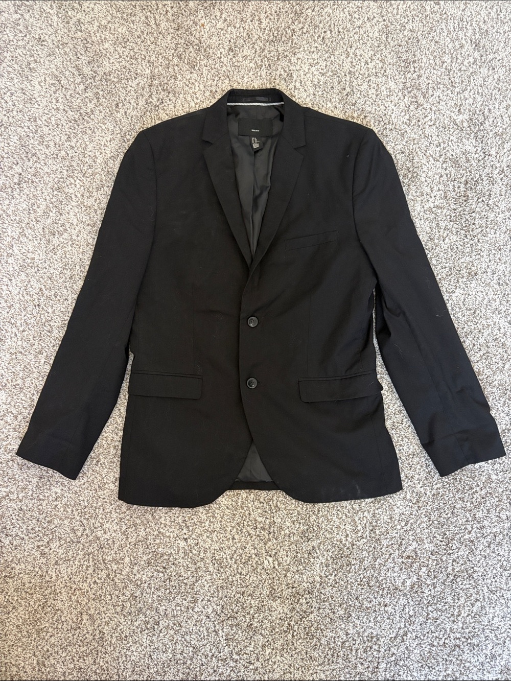 H&M Black Two-Button Sport Coat Blazer